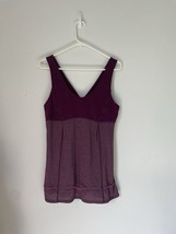 Lululemon Hustle &amp; Bustle Tank Top Purple Size 10 C5 Cinch Waist Workout 106259 - $11.98