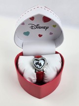 New Box Disney Minnie Mouse Ladies Accutime Quartz Watch Heart Shaped - $29.29