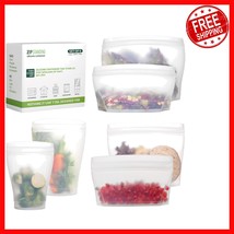 Versatile 6 Piece BPA-Free Silicone Storage Bags - Dishwasher &amp; Microwav... - $32.97