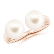 Authenticity Guarantee

ANGARA Freshwater Pearl Two Stone Open Ring 14K Solid... - £459.80 GBP