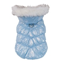 Winter Pet Dog Clothes Glossy Windproof Dog Coats Jacket Warm Fleece  Hoodie Clo - £53.96 GBP