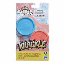 Play-Doh Krackle Slime Blue &amp; Pink 2 Pack of Slime Compound with Beads for Kids  - £8.56 GBP