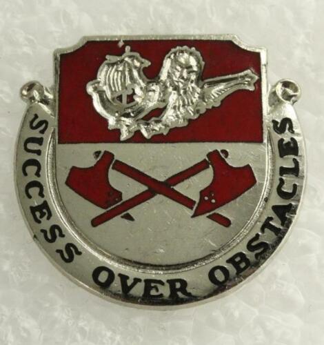 Vintage US Military DUI Pin 832nd Engineer Battalion SUCCESS OVER OBSTACLES - $8.87