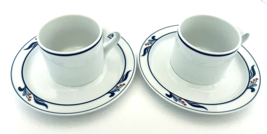 Maribo Dansk Bistro International Cups and Saucers Set of Two Stackable ... - £15.41 GBP