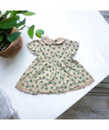 Girls 24M Vintage Sesame Street Floral Dress 100% Cotton White Blue Eyelet - $22.77