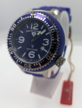 Swiss Legend Neptune 21848P-11 Men&#39;s Watch Steel / Blue Oversized AS IS - $95.63