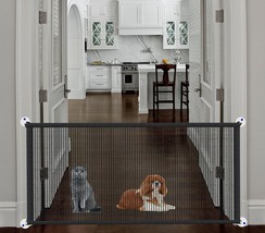 Magic Pet Gate Gates for The House Portable Extra Wide Dog Gates for Doo... - £27.95 GBP