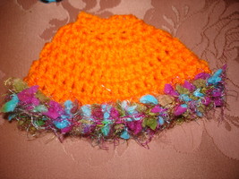Handmade Crochet For Barbie &quot;Orange Fun&quot; Poncho &amp; Dress w/ Accessories &amp; Shoes - £10.34 GBP