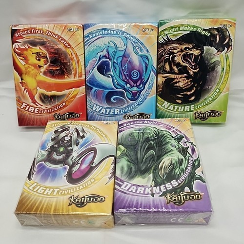 Set Of (5) Kaijudo Duel Master Demo Decks Sealed Fire Water Nature Light... - $59.39