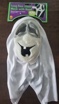 Scream Halloween Costume Long Face Ghost Face Mask With Hood White New B... - £23.74 GBP