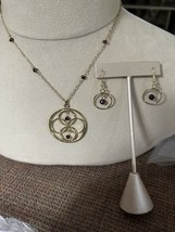 VTG Avon Necklace Gold Tone Purple Amethyst Rhinestone HOLLYWOOD REGENCY - $373.49 MXN