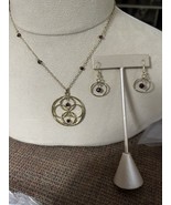 VTG Avon Necklace Gold Tone Purple Amethyst Rhinestone HOLLYWOOD REGENCY - $19.99