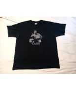 Vintage JOHNNY CASH Middle Finger Black T Shirt Mens XL - $21.04