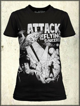 MonsterVision Attack of the Flying Saucers B-Movie UFO SciFi Women T-Shi... - £15.01 GBP
