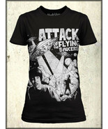 MonsterVision Attack of the Flying Saucers B-Movie UFO SciFi Women T-Shi... - £14.80 GBP