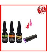 UV Clear Glue for Fly Tying - Thick, Thin &amp; Super Fluid, 20ml with LED L... - $444.51 MXN