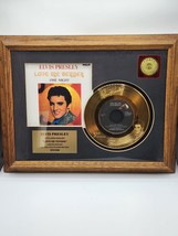 Elvis Presley Etched Gold Plated Record 24 KT Limited to 2500 &quot;Love Me T... - $148.01