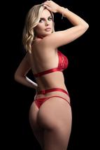 2 Pc Halter Bra and Thong Set - One Size - Red - £30.39 GBP