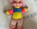 Rainbow Brite Doll Pink Hair Baby Brite Hallmark Plush 15&quot; 1983 read - £29.06 GBP