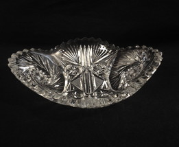 American Brilliant Cut Crystal Oval Candy or Relish  6 3/4&quot; L x 5&quot; x 1 1... - $15.00