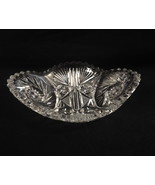 American Brilliant Cut Crystal Oval Candy or Relish  6 3/4&quot; L x 5&quot; x 1 1... - £11.79 GBP