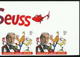 3835a, RARE Imperforate Error Pair of Four Dr. Seuss Stamps -- Stuart Katz - £983.28 GBP