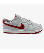 Nike Dunk Low Vast Grey Varsity Red White Mens Size 12 Athletic Sneaker - £71.42 GBP