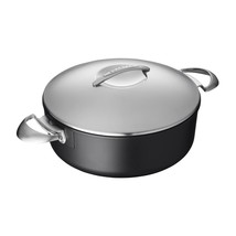 SCANPAN Professional 4.5 qt Low Sauce Pot with Lid - Easy-to-Use Nonstick Cookwa - £186.63 GBP