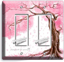 Japanese Sakura Tree Root Cherry Blossom Gfi Double Lightswitch Plate Room Decor - £8.89 GBP