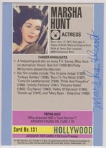 Marsha Hunt Autographed 1991 Hollywood Walk of Fame Trading Card - £10.38 GBP
