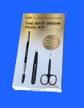BILLION DOLLAR BROWS Best Brow Tool Kit Ever SCISSORS, TWEEZERS, BROW BR... - $19.79