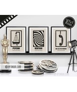 Set of 3 Movie Posters, Hitchcock Collection, Psycho, Vertigo, Dial M Fo... - $30.00+