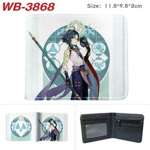 PU Leather Game Genshin Impact Wallet Short Purse With Hard Holder Coin Pocket - £46.46 GBP