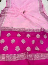Banarasi Semi Georgette Soft Silk Saree || Silver Zari Weaving silk sarees || Ri - £70.81 GBP