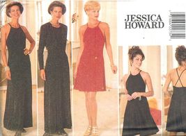 Butterick 4294 Jessica Howard Halter Evening Cocktail Dress Sewing Patte... - $7.29