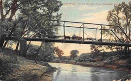 East Bridge Washita River Chickasha Oklahoma 1908 postcard - $7.40