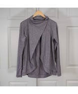 Lululemon Rulu Rally Wrap Heathered Gray Sweater Jacket Tulip Cut 8 - $64.54 CAD