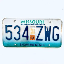 2008 United States Missouri Show Me State Passenger License Plate 534 ZWG - €11,24 EUR
