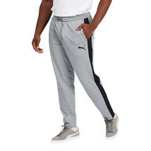 Puma Mens Htr Grey Black Striped Training Stretch Sweat Pants, S Small 5... - $39.11