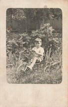 Young Boy On TRICYCLE~1918 Real Photo POSTCARD-KOLOMYJA Poland Postmark - £9.43 GBP