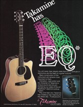 Takamine EQ Acoustic guitar with Palathetic pickups 1985 ad 8 x 11 advertisement - $4.01