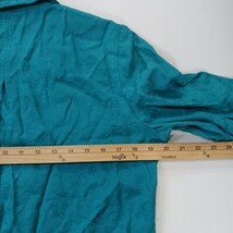 Karin Stevens Women's Turquoise Open Back Front Button Blazer Jacket Size 8 image 7