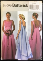 Uncut Size 12 14 16 Special Occasion Princess Seam Dress Butterick 4096 Pattern - £7.96 GBP