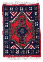 Handmade vintage Persian Hamadan mat 1.3&#39; x 1.9&#39; (40cm x 58cm) 1970s - 1... - $191.43 CAD