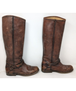 Frye Phillip Ring Women&#39;s Size 6.5 B Tall Knee High Brown Riding Leather... - $47.53