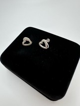 Vintage Sterling Silver Heart Screwback Earrings 1.3cm - $27.72