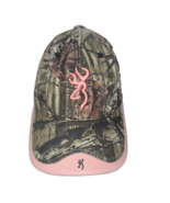 Women&#39;s Browning Pink Green Camo Baseball Cap One Size Adjustable Strapback - $15.34 CAD