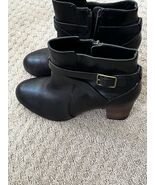 Cole Haan Grand OS Calixta Black Leather Harness Zip Ankle Boots Sz 9B - $632.43 MXN