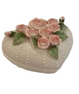 Vintage Seymour Mann Bone China Heart Shaped Trinket Box with Porcelain ... - $352.69 MXN
