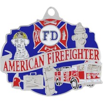 American Fire Fighters Enamel Keychain - £21.97 GBP